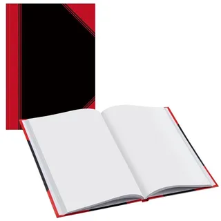 Bantex Notizbuch Chinakladde A5 blanko Schwarz/Rot