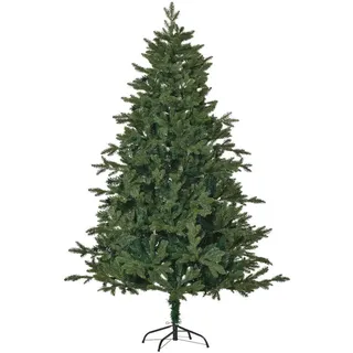 Homcom Künstlicher Weihnachtsbaum Tannenbaum zusammenklappbar und abnehmbar Grün , Kunststoff , 180 cm , Dekoration, Weihnachtsdekoration, Christbäume & Zubehör