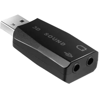 ekon USB-A 2 AUX Splitter Splitter 2 x 3,5 mm Klinkenstecker für Kopfhörer, Kabel-Kopfhörer, Mikrofon, PC, Laptop, Lautsprecher