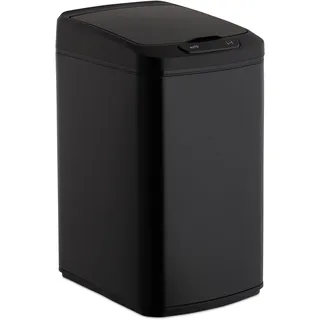 Relaxdays Sensor Mülleimer 12 l Schwarz