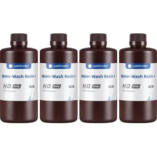ANYCUBIC Wasserwaschharz, feste Form, LCD-kompatibel, HD Grau 4 KG