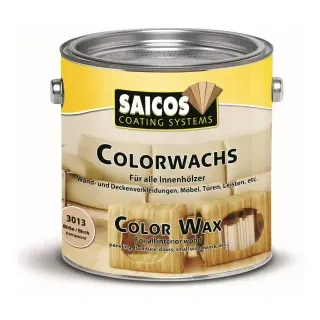SAICOS Colorwachs, Holzwachs, birke, Hochwertige Farbe auf Naturöl-Basis für Holz im Innenbereich, 2,5 l - Dose