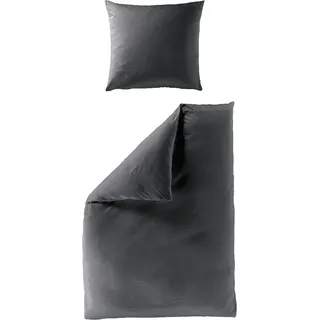 BIERBAUM Elegant uni Uni grau 155 x 220 cm + 2 x 80 x 80 cm