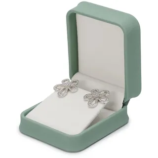 Oirlv Matcha Grün Pu Leder Ohrringbox, Geschenkbox für Ohrringe,Schmuckschatulle für Valentinstag Geburtstag