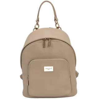 David Jones - Damen Kleine Rucksack Backpack - Frauen Weiches PU Leder Daypack - Casual City Mode Tagerucksack Schultasche Schulranzen Schulrucksack - Damenrucksack Städt Mädchen Fashion - Taupe Beige