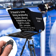 Leeventi Teleprompter 5.0 I Kompatibel mit iPhone, iPad, Android Smartphones, Foto- oder Videokamera I Passend für alle Stative I 600g, 30×40×3 cm5