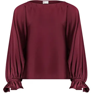 Satinbluse VERA MONT "Satin-Bluse mit Fledermausärmeln", Damen, Gr. 38, rot (deep dahlia), Obermaterial: 100% Polyester PES., Blusen Satinbluse