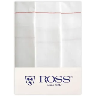 Ross 3er Pack Zwirn Halbleinen Geschirrtücher Kellnertuch rot, 45x65 cm