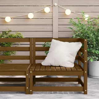 vidaXL Garten-Ecksofa Honigbraun Massivholz Kiefer - Braun