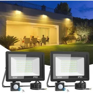 50W Außen-LED-Spot Warmweiß 5000Lumen IP65