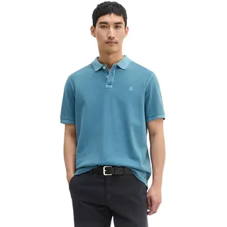 Marc O'Polo Herren, Poloshirt aus Baumwolle, Dunkelblau, L