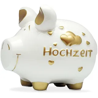 Sparschwein Company - Spardose Hochzeit 17 x 15 x 15 cm | Keramik Sparschwein, Geldgeschenk zur Hochzeit, 10027149