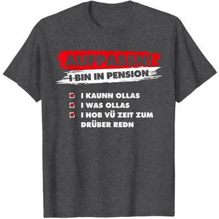 Ich Bin In Pension Ich Kann Alles Ich Weiß Alles T-Shirt, Herren, Anthrazit Meliert, L