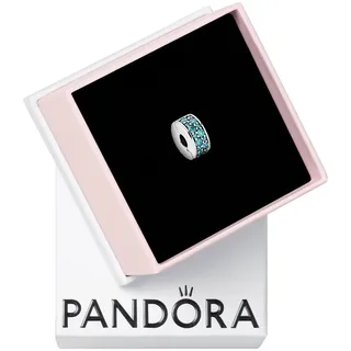 Pandora Pavé-Clip Petrolfarben Silber 791817MCZ