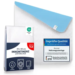 Blumtal® Inkontinenzunterlage waschbar 40x50 cm - Betteinlage Babys - Oeko-TEX zertifizierte Inkontinenz Bettunterlage für Babys - Wickelunterlage wasserdicht - Inkontinenzauflage 40x50 cm - 1er Set