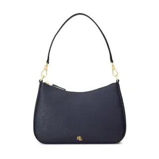 Lauren Ralph Lauren für Damen. 431883768031 Danni Umhängetasche mittelgroß aus marineblauem Leder (OSFA), Lässig