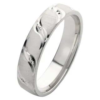 Firetti Trauring "Schmuck Geschenk Hochzeit Ehering "LIEBE"" wahlweise mit oder ohne Zirkonia (synth.), silberfarben