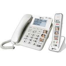 Geemarc AMPLIDECT COMBI-PHOTO 295 Schnurgebundenes Seniorentelefon Anrufbeantworter, Foto-Tasten Beleuchtete, Telefon