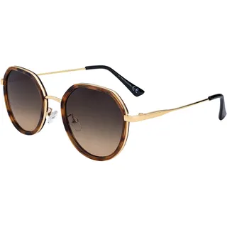 SQUAD Sonnenbrille Für Damen Retro Rund Metall Größe Klein Mit Brillenetui 100% uv400-schutz