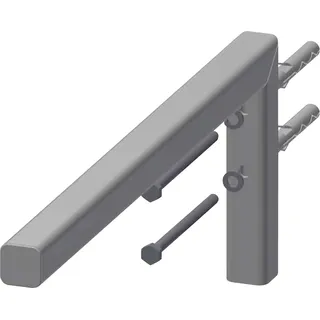 KWC AR Konsole, VARIUS, Edelstahl,  30x170x450 mm, für WT aus MIRANIT - Silber