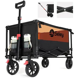 Sekey Bollerwagen Faltbar XXL-Sieger 3011 schwarz/orange