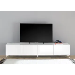 Lowboard HOME AFFAIRE "City", weiß (weiß hochglanz lack), B:205cm H:48cm T:40cm, Sideboards, Lowboard, Breite ca. 205 cm