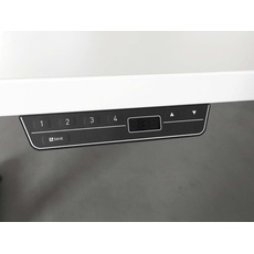 Bild XBHM12 elektrisch höhenverstellbarer Schreibtisch eiche rechteckig, C-Fuß-Gestell grau 120,0 x 80,0 cm