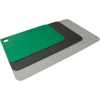 Chefkoch Schneidematten-Set in Grün/Grau/Hellgrau: Farbcodierte Matten für verschiedene Lebensmittel – Schützt Arbeitsflächen & Tische – Verbesserte Küchenhygiene – Spülmaschinengeeignet