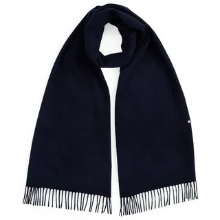 Tommy Hilfiger »TH FLAG CASHMERE« unifarben, mit Fransenabschluss 100% Kaschmir, blau