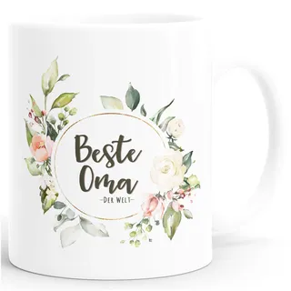 MoonWorks® Kaffee-Tasse Beste Oma der Welt Geschenk-Tasse Weiss unisize