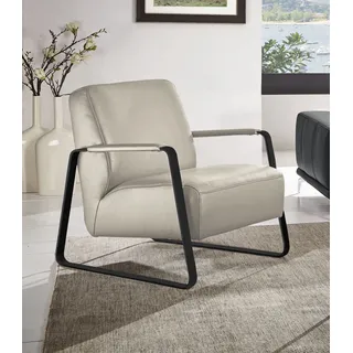 Cocktailsessel W.SCHILLIG "quadroo Loungesessel", grau (eisgrau z59), B:65cm H:82cm T:82cm, Velourgewebe V41 (100% Polyester);Longlife Xtra-Leder Z59 - Glattleder;Longlife Xtra-Leder Z73 - Glattleder;Stoff S37 (100% Polyester): Luxus-Microfaser in Lederoptik, Sessel, Cocktailsessel, mit bezogenen Armlehnen, Gestell in Schwarz pulverbeschichtet