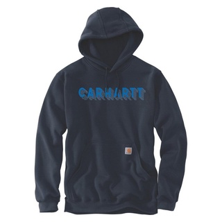 CARHARTT Rain Defender Logo Graphic Kapuzenpullover - Dunkelblau/Hellblau - XXL