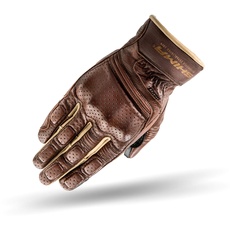 Bild von Aviator Herren Leder Motorradhandschuhe Custom Sommer Motorrad handschuhe Braun), Größe S