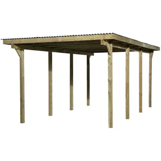 Weka Einzelcarport 606 Gr.2 3,00 x 6,00 m braun