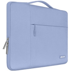 MOSISO Laptop Hülle Kompatibel mit MacBook Air/Pro,13-13,3 Zoll Notebook,Kompatibel mit MacBook Pro 14 Zoll M3 M2 M1 Pro Max 2024-2021,Polyester Multifunktion Sleeve Tasche, Cerulean Blau