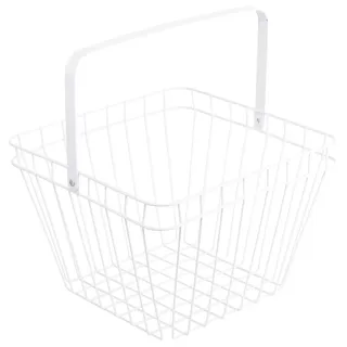 Brandsseller Metall Aufbewahrungskorb mit Griff 25x25,5x17,5 cm Allzweckkorb Obstkorb Drahtkorb Utensilienkorb für Küche - Bad - Wohnzimmer