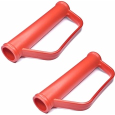 cyclingcolors 2X Sackkarrengriffe Griffe handgriffe für sackkarre schubkarre bügelgriffe 25mm x 175mm, Rot