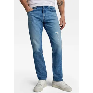 G-STAR Straight-Jeans "Mosa Straight" mit hellen Nähten, sun faded blau donau