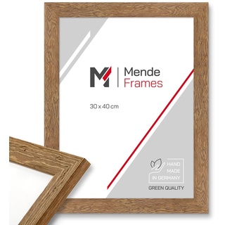 Mende Frames Bilderrahmen Strandhaus Stil 30x30cm I Farbe: Eiche-Optik I Fotorahmen I rustikaler Bilderrahmen Landhaus I Made in Germany I V750