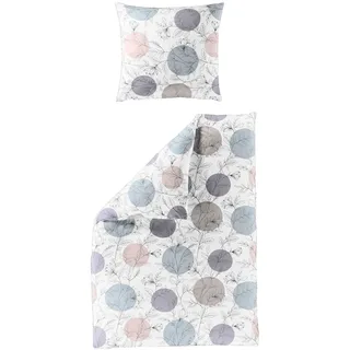 BIERBAUM Bettwäsche »3978« 2 Stk. tlg. Mako-Satin, 100 % Baumwolle, pflegeleicht, grafisch, beige