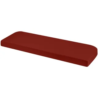 PRIMEPATIO Bankauflage Outdoor 100x40x8 cm Wasserdicht Ziegelrot | Abnehmbarer Waschbarer Bezug, Passend für Gartenbank, Schaukel und Innenhof, Sitzkissen für Balkon & Gartenmöbel