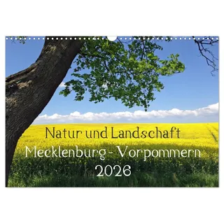 Calvendo Natur und Landschaft Mecklenburg - Vorpommern 2026 (Wandkalender 2026 DIN A3 quer), CALVENDO Monatskalender: Typische Landschaften in Norddeutschland (CALVENDO Natur)