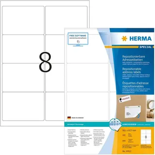 Herma Etiketten Ad.Etik.Movabels 99,1x67,7 100 Blatt