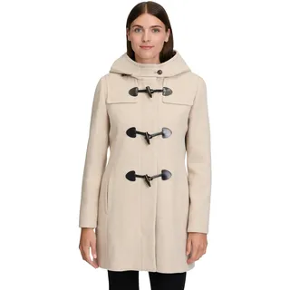 Dufflecoat GIL BRET, Damen, Gr. 40, beige (savannah melange), Web, Obermaterial: 70% Wolle, 20% Polyester, 10% Polyamid, unifarben, gerade ca. Mitte Oberschenkel, Rundhals, Mäntel Dufflecoat, mit Wolle und verdecktem Reißverschluss