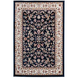 Obsession Flachwebeteppich , Dunkelblau , Textil , Blume , quadratisch , 200x290 cm , für Fußbodenheizung geeignet , Teppiche und Böden, Teppiche, Webteppiche