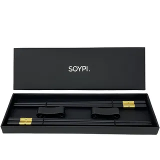 Soypi Essstäbchen aus Fiberglas - 2 Paar traditionelle chinesische Essstäbchen aus Fiberglas - Stäbchen Set in Geschenkbox - asiatische Stäbchen - wiederverwendbar - Chopsticks