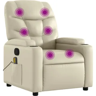 Massagesessel Creme Kunstleder - Creme