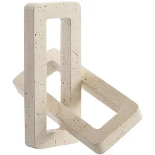 Navaris Marmor Dekoartikel Link Design - Skulptur Deko - Marmor Deko - Multifunktional als Briefbeschwerer oder Buchstütze - Knotenskulptur - Echtstein