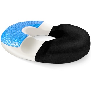 Sitzkissen mit Gel Buerostuhl: Memory Foam Stuhlkissen Sitzkissen Orthopädisch Ergonomisches Cushion mit Gel-Schicht Stuhlkissen Rückenschmerzen reduzieren für Bürostuhl Auto Rollstuhl Sitzring