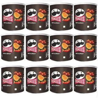 Kellogg's Pringles Hot und Spicy Stapelchips würzig und scharf 40g Pack